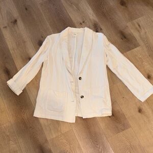Ana Lightweight Gauze Off-White Women's Blazer Jacket - Size XSmall